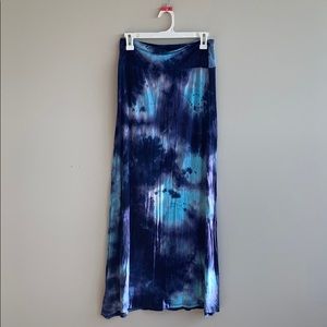 A Byer Tie-dye Print Maxi Skirt